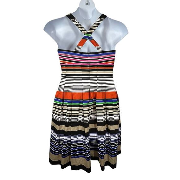 Calvin Klein Striped Multicolor Midi Dress Fit and Flare Size 4 - Picture 8 of 12